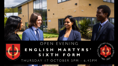 Sixth Form Open Evening-Thursday 17th October 2024